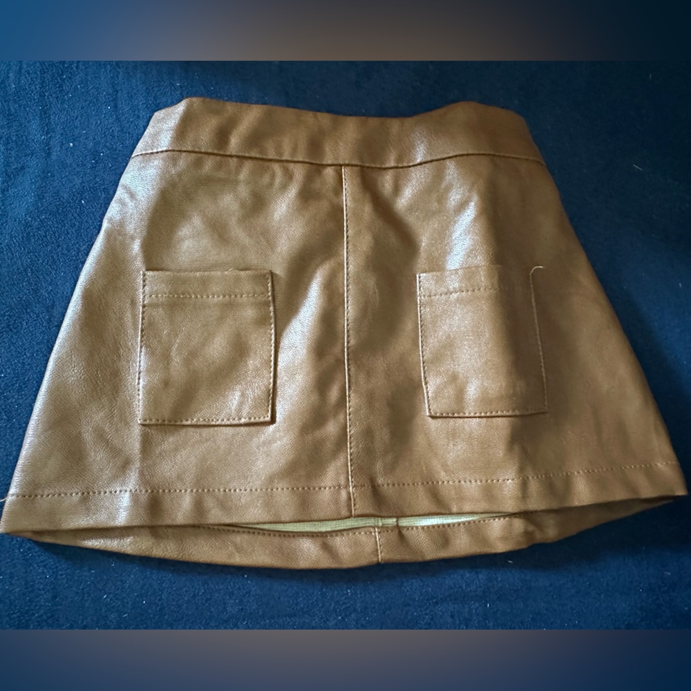 12-18month faux leather skirt EUC
